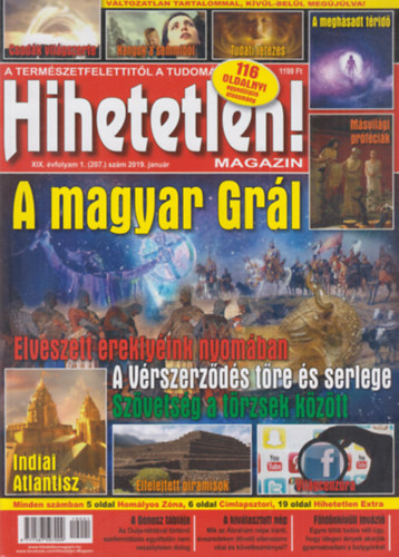 Sz�cs R�bert  (f�szerk.) - Hihetetlen! magazin - XIX. �vfolyam 1. (207.) sz�m, 2019. janu�r