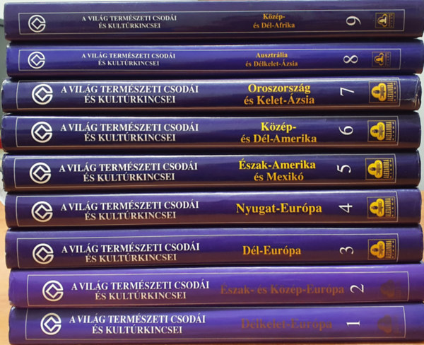 Joachim Sch�rman J�rgen Lotz - A vil�g term�szeti csod�i �s kult�rkincsei 1-9. D�lkelet Eur�pa, �szak �s k�z�p-Eur�pa, D�l-Eur�pa, Nyugat-Eur�pa, �szak-Amerika �s Mexik�, K�z�p- �s d�l-Amerika, Oroszorsz�g �s Kelet-�zsia, Ausztr�lia �s D�lkelet-�zsia,