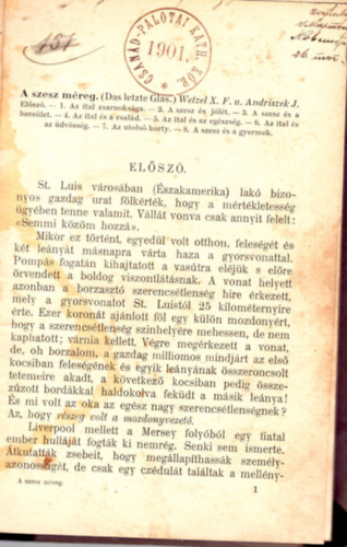 Andriszek J�nos ford. Wetzel Xav. Ferencz - A szesz m�reg