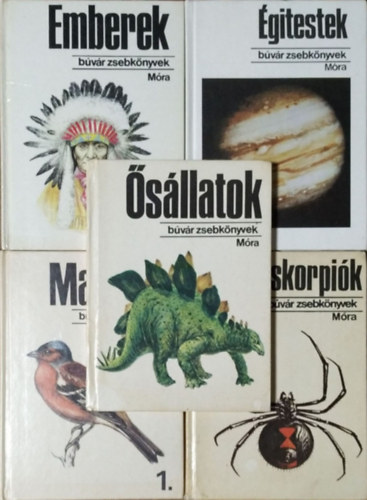 Emberek + gitestek + Madarak 1. + sllatok + Pkok, skorpik (5 ktet a Bvr Zsebknyvek sorozatbl)