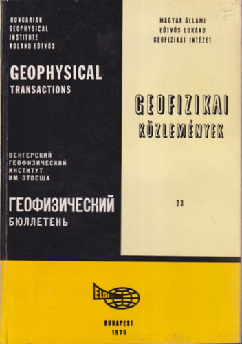 Geofizikai k�zlem�nyek 23. (t�bbnyelv�)