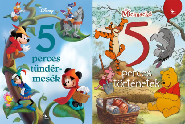 Pap Zolt�n, Sarok-harmos No�mi, T�r�k T�nde  (szerk.), Kecsk�s Ildik� Wohl Anita (ford.) - 2 db mesek�nyv a Disney 5 perces t�rt�netek sorozatb�l: Disney - 5 perces t�nd�rmes�k + Disney - Micimack�: 5 perces t�rt�netek