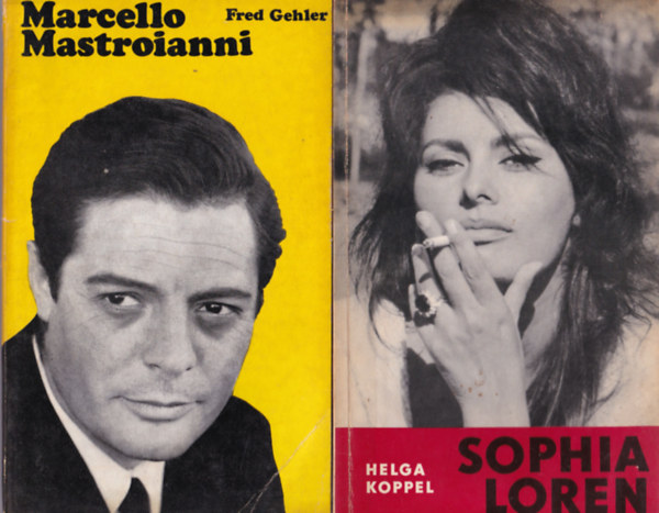 Helga Koppel Fred Gehler - 2 db n�met filmsz�n�sz  k�nyv ( egy�tt ) 1. Sophia Loren, 2. Marcello Mastroianni