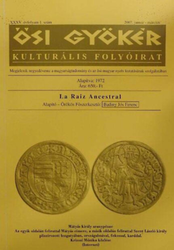 �si Gy�k�r 2007. janu�r-m�rcius KULTUR�LIS FOLY�IRAT - XXXV. �VFOLYAM 1. SZ�M