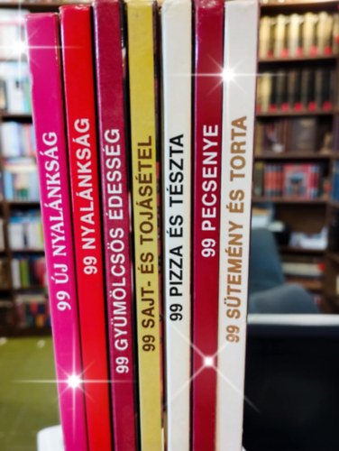 Lajos Mari Hemz Kroly - 99/33 Lajos Mari- Hemz Kroly gasztronmiai csomag 7 darabos KNYVMENT AJNLAT: 99 pecsenye 33 sznes fotval, 99 stemny s torta, 99 pizza s tszta, 99 sajt- s tojstel, 99 gymlcss dessg, 99 nyalnksg, 99 j nyal