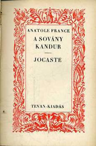 Anatole France - A sovány kandúr-Jocaste