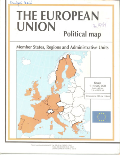 The European Union - Political Map (Member States, Regions and Administrative Units)