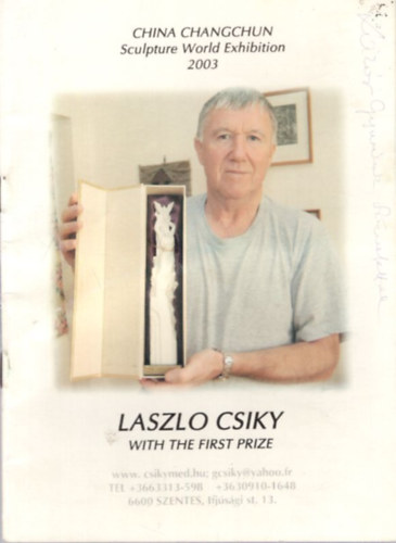 Laszlo Csiky with the first prize