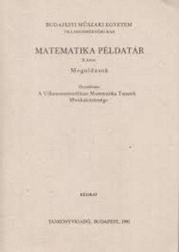 �ssze�ll�totta: Graf Rezs� - Matematika p�ldat�r II.k�tet Megold�sok (K�z�rat)