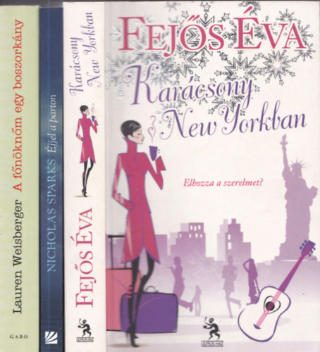 3db szrakoztat irodalom - Lauren Weisberger: A fnkm egy boszorkny + Nicholas Sparks: jjel a parton + Fejs va: Karcsony New Yorkban