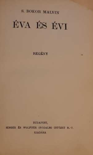 S. Bokor Malvin - �va �s �vi