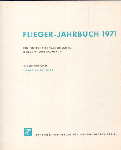 VEB Velag f�r Verkehrswesen - Flieger-Jahrbuch 1971