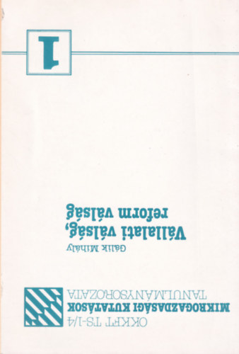 G�lik Mih�ly - V�llalati v�ls�g, reform v�ls�g