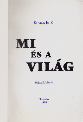 Kovcs Ern - Mi s a vilg