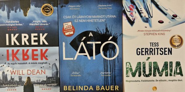 Tess Gerritsen, Will Dean Belinda Bauer - 3 krimi: A lt + A mmia + Ikrek - Az egyik hazudott, a msik meghalt