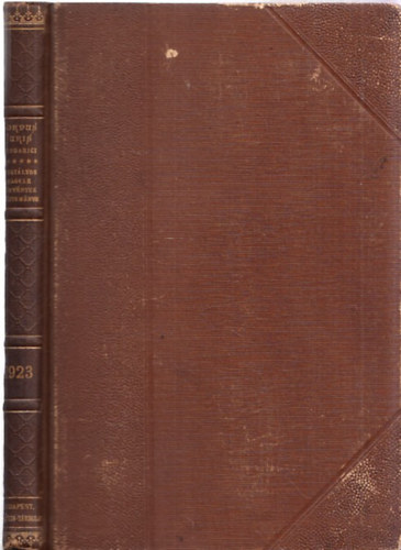 Dr. T�rfy Gyula - Magyar T�rv�nyt�r- 1923. �vi t�rv�nycikkek (Corpus Juris Hungarici)