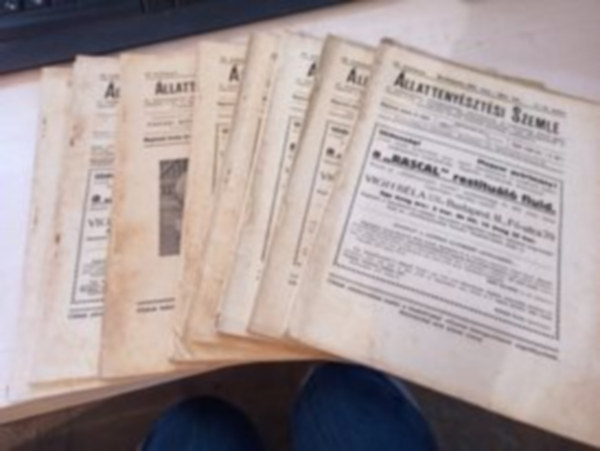 �llatteny�szt�si szemle 8 db: III. �vfolyam 3., 6-12 sz�m, Iv. �vfolyam 1-2. sz�m