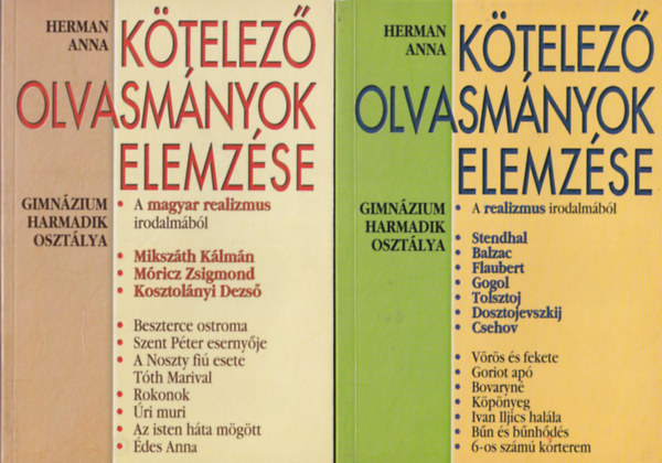 Herman Anna - 5 db Ktelez olvasmnyok elemzse ( 4, 5, 6, 7, 8,  ktetek )
