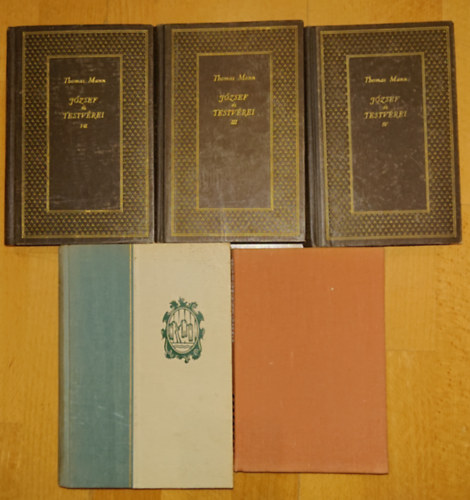 Thomas Mann - 5 kötet Thomas Mann műveiből: József és testvérei I-II., III. IV., Elbeszélések, A Buddenbrook ház