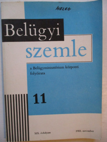 Bel�gyi szemle 1981/11. november