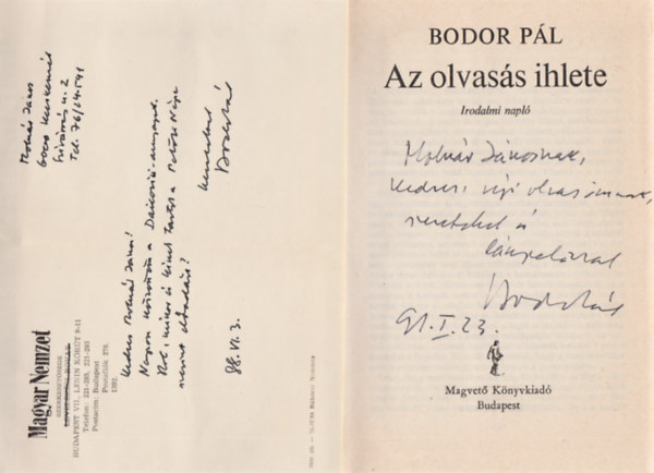 Bodor Pl - Az olvass ihlete (Dediklt)