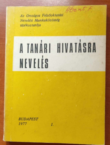 Gáti Jenő - A tanári hivatásra nevelés
