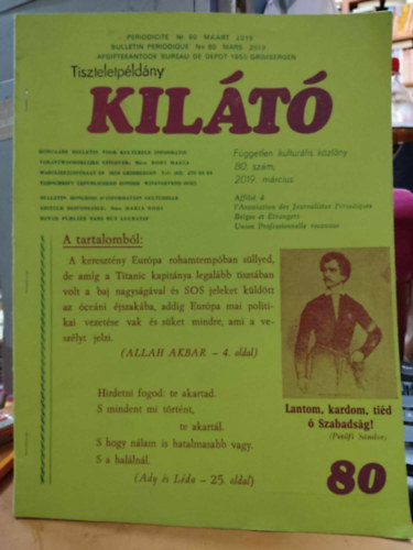 Bdi Mria - Kilt - Fggetlen kulturlis kzlny 80. szm, 2019. mrcius