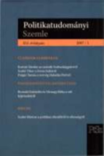 Politikatudom�nyi Szemle - XVI. �vfolyam, 2007/1.