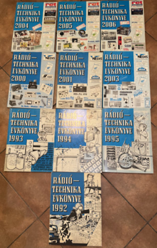 B�kei Ferenc  (F�szerk) - 10 db R�di�technika �vk�nyve kiadv�ny: 1992, 1993, 1994, 1995, 2000, 2001,2003, 2004, 2005,2006