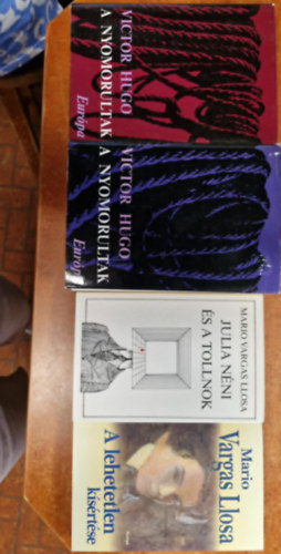 Mario Vargas LLosa Victor Hugo - 3db  k�nyv.A nyomorultak+Julia n�ni �s a tollnok+A lehetetlen k�s�rt�se