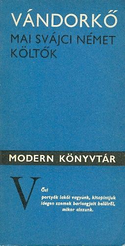 Európa Könyvkiadó - Vándorkő (mai svájci német költők)