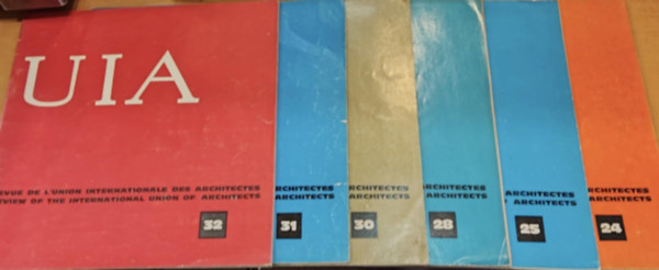 6 db UIA - Revue de L'Union Internationale des Architectes / Review of the International Union of Architects (szrvnyszmok)
