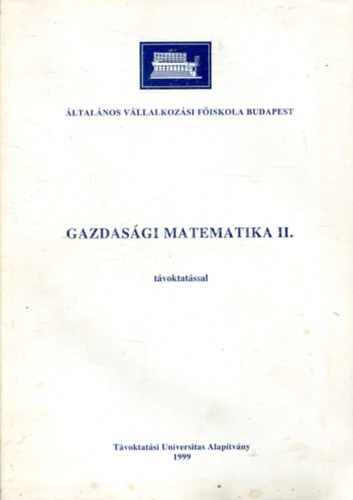 Tomas Gal - Gazdas�gi matematika II. (t�voktat�ssal)