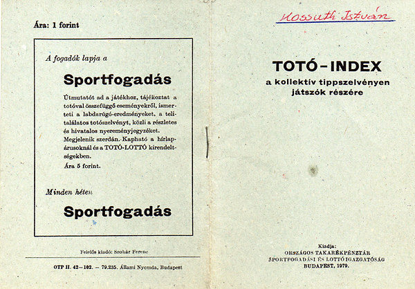 Tot-index a kollektv tippszelvnyen jtszk rszre