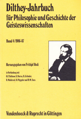 Frithjof Rodi  (Hg.) - Dilthey-Jahrbuch fr Philosophie und Geschichte der Geisteswissenschaften. Band 4/1986-87