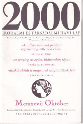 2000 Irodalmi �s T�rsadalmi Havi Lap - 1997. Okt�ber