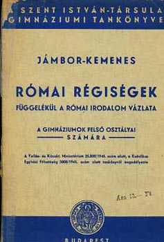 Dr. Jámbor-Dr. Kelemen - Római régiségek