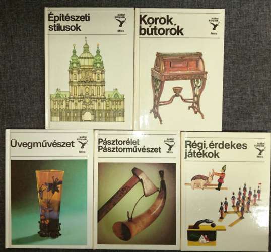 Kolibri Könyvkiadó - (5db) kolibri könyvek Építészeti stílusok / Korok, bútorok / Üvegművészet / Pásztorélet, pásztorművészet / Régi, érdekes játékok
