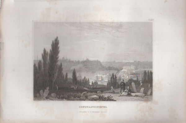 Constantinopel (Isztambul, Trkorszg, zsia) (16x23,5 cm mret eredeti aclmetszet, 1856-bl)