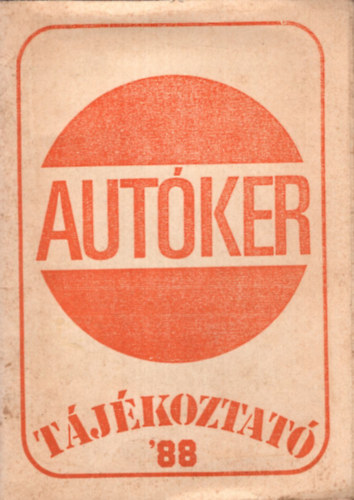 Aut�ker t�j�koztat� '88