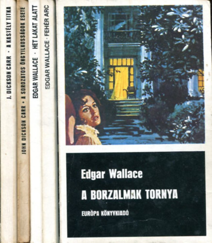 John Dickson Carr - Edgar Wallace - 5 db Fekete Krimi (Eurpa)