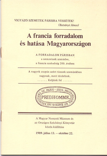 A francia forradalom és hatása Magyarországon