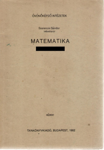 Szerencsi Sndor - Matematika