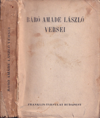 N�gyesy L�szl�  (szerk.) - V�rkonyi b�r� Amade L�szl� versei