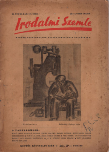 Bart Endre, Sndor Klmn Aczl Tams - Irodalmi Szemle II. vf. 6-7. szm 1948 jnius-jlius