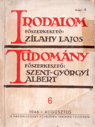 Zilahy-Szent-Gy�rgyi szerk. - Irodalom-tudom�ny 6.  - foly�irat