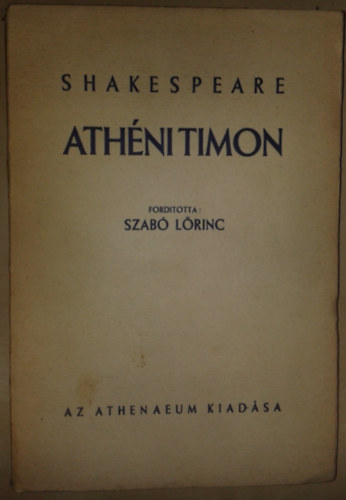 William Shakespeare - Athni Timon