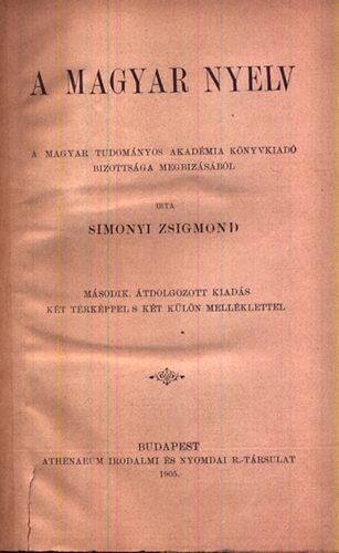 Simonyi Zsigmond - A magyar nyelv