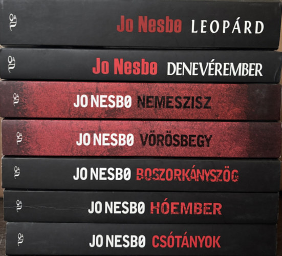 Jo Nesbo - 7 db JO NESBO krimi: Leop�rd + Denev�rember + Nemeszisz + V�r�sbegy + Boszork�nysz�g + H�ember + Cs�t�nyok