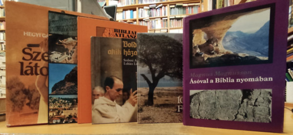 Gyarmathy Lszl, Szebeni Andrs, Lukcs Lszl, Luciano Pacomio, Pietro Vanetti, Hegyi Gbor -Mark Ivn Magnus Magnusson - 6 db keresztnysg: sval a Biblia nyomban; gret fldje; Boldogok, akik hzadban laknak...; Bibliai Atlasz; Kis Bibliai Atlasz; Szentfldi ltomsok